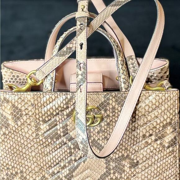 Gucci GG Marmot Python Handbag with COA - Picture 8 of 12